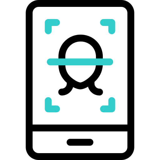 escaneo facial Basic Accent Outline icono