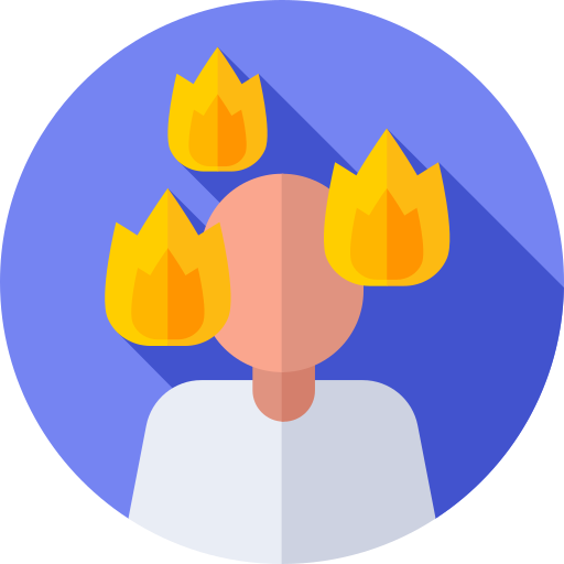 burn-out Flat Circular Flat icoon