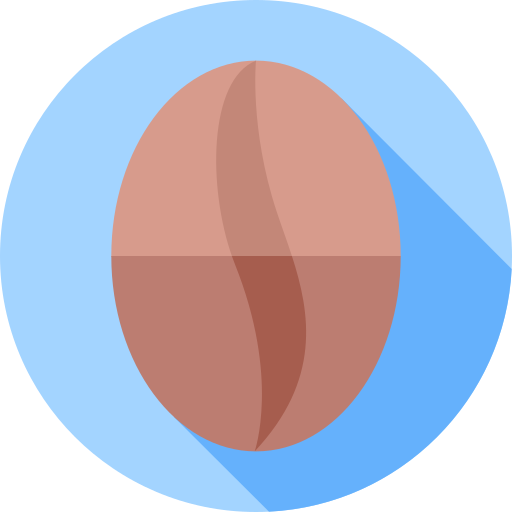 ziarno kawy Flat Circular Flat ikona