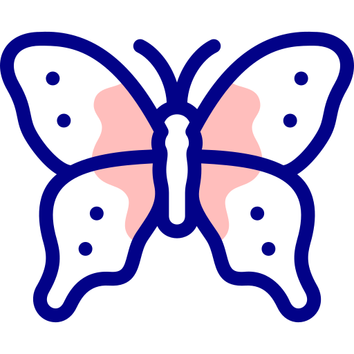 farfalla Detailed Mixed Lineal color icona
