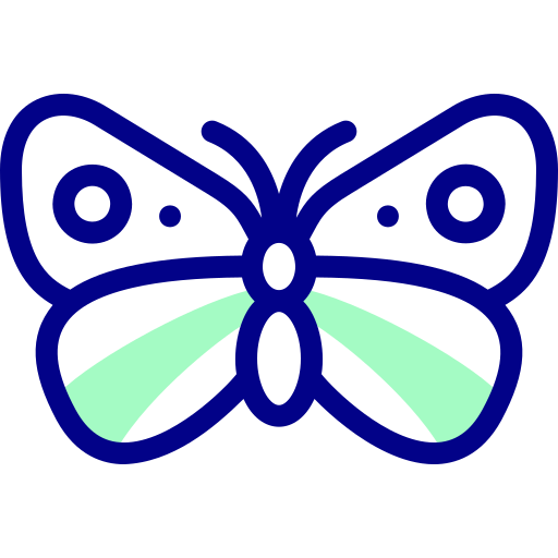 farfalla Detailed Mixed Lineal color icona