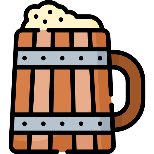 Wooden mug Special Lineal color icon