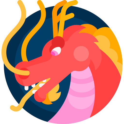 Dragon Detailed Flat Circular Flat icon