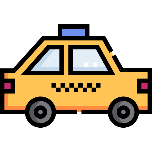 タクシー Detailed Straight Lineal color icon