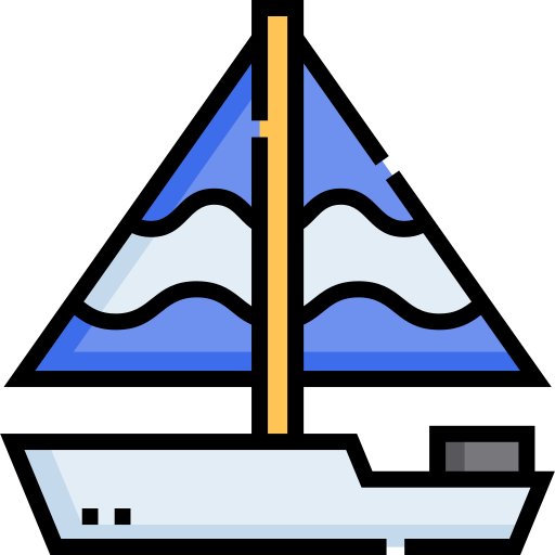 帆船 Detailed Straight Lineal color icon