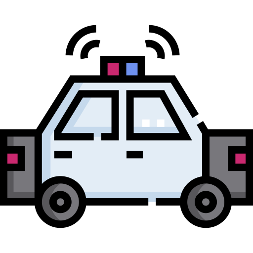 carro de polícia Detailed Straight Lineal color Ícone