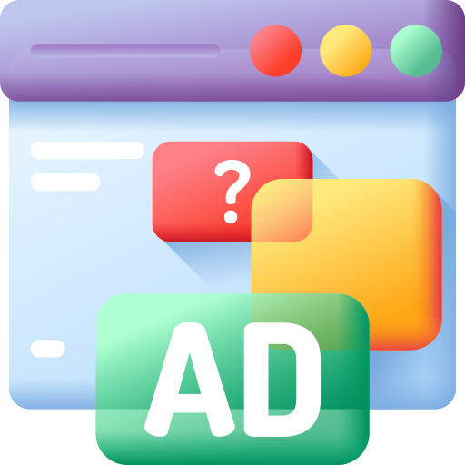 publicidad 3D Color icono