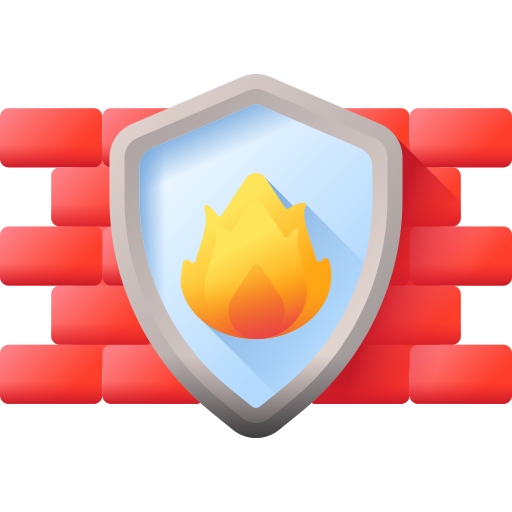 firewall 3D Color icona
