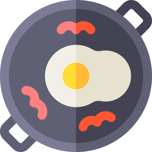 huevo frito Basic Rounded Flat icono
