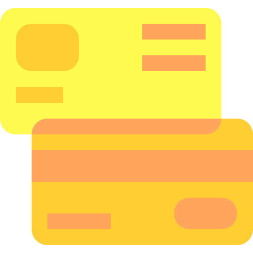 Credit card Basic Sheer Flat icon