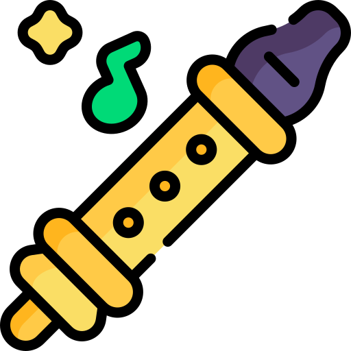 Flute Kawaii Lineal color icon
