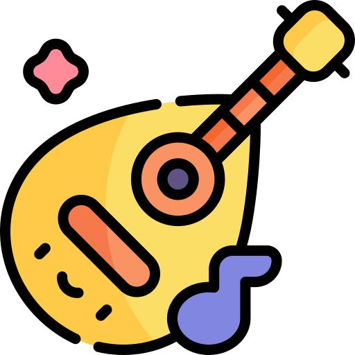 マンドリン Kawaii Lineal color icon