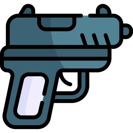 pistola Kawaii Lineal color icono