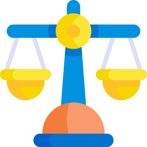 justicia Kawaii Flat icono
