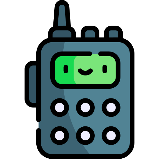 walkie-talkie Kawaii Lineal color icono