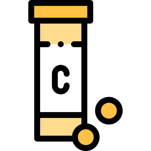 vitaminen Detailed Rounded Lineal color icoon