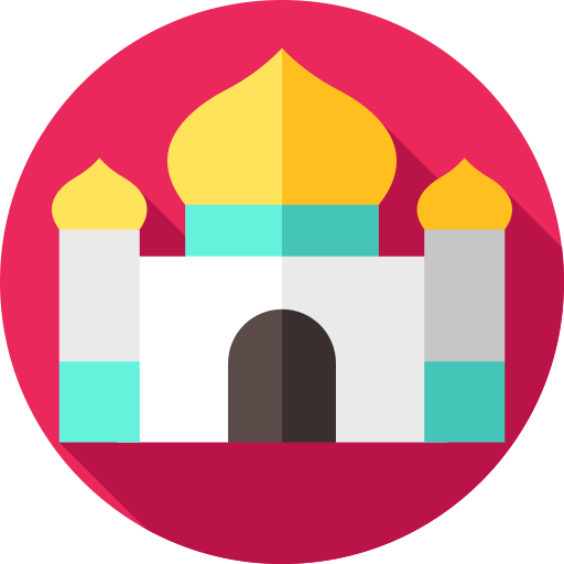 Mosque Flat Circular Flat icon