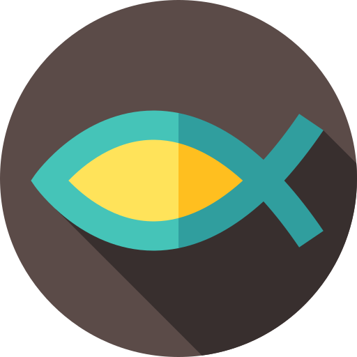 생선 Flat Circular Flat icon