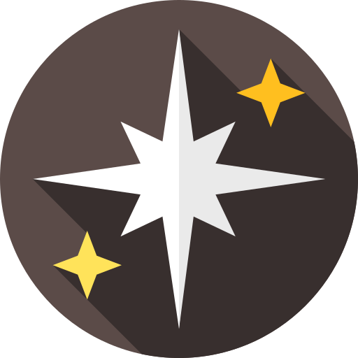 estrela sagrada Flat Circular Flat Ícone