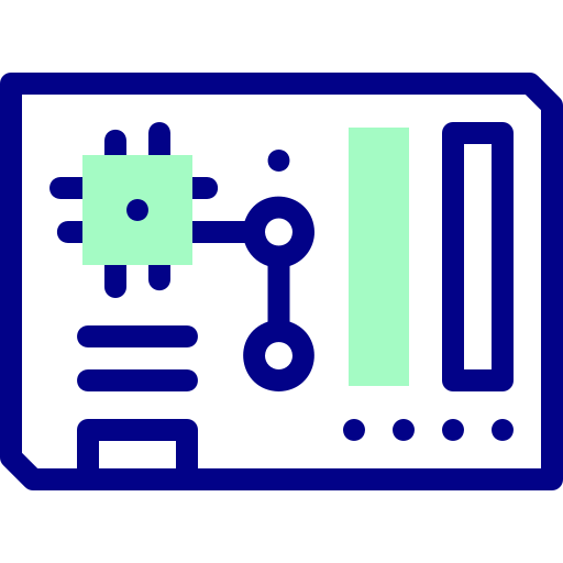 Mainboard Detailed Mixed Lineal color icon