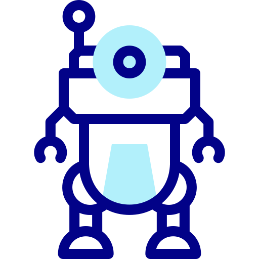 Robot Detailed Mixed Lineal color icon