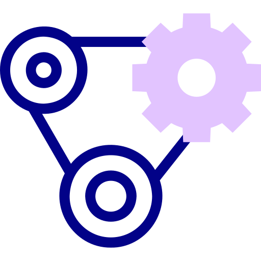 Gears Detailed Mixed Lineal color icon