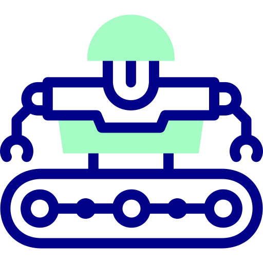 Robot Detailed Mixed Lineal color icon