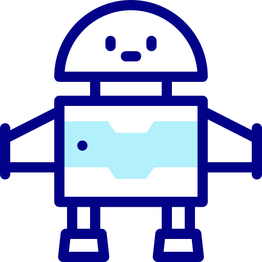 로봇 Detailed Mixed Lineal color icon