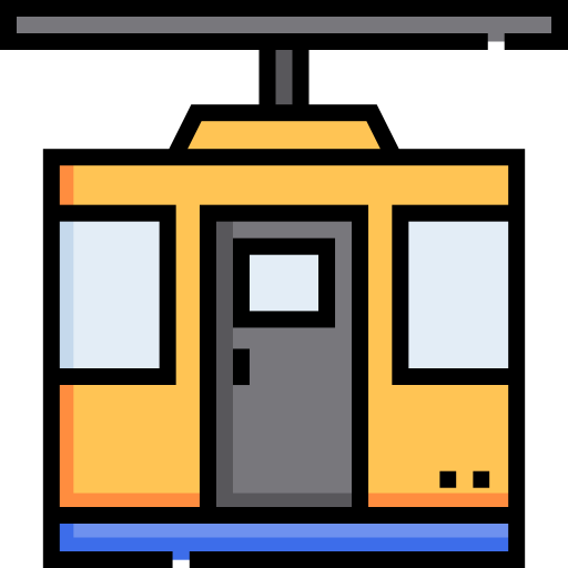 Cable car cabin Detailed Straight Lineal color icon