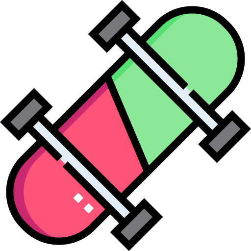 Скейтборд Detailed Straight Lineal color иконка