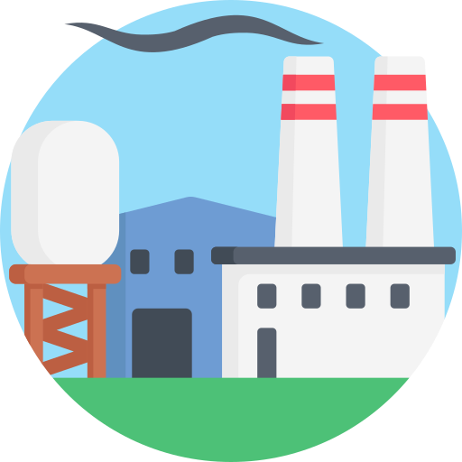 Factory Detailed Flat Circular Flat icon