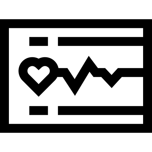 cardiogramme Basic Straight Lineal Icône