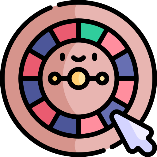 ruleta Kawaii Lineal color icono
