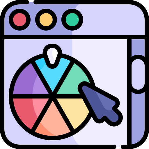 ruota della fortuna Kawaii Lineal color icona