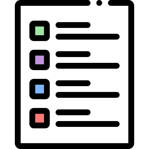 lista de quehaceres Detailed Rounded Lineal color icono