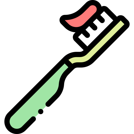 Toothbrush Detailed Rounded Lineal color icon