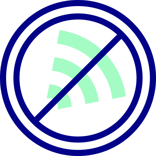 No wifi Detailed Mixed Lineal color icon