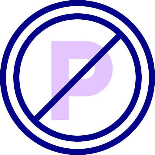 Парковка запрещена Detailed Mixed Lineal color иконка