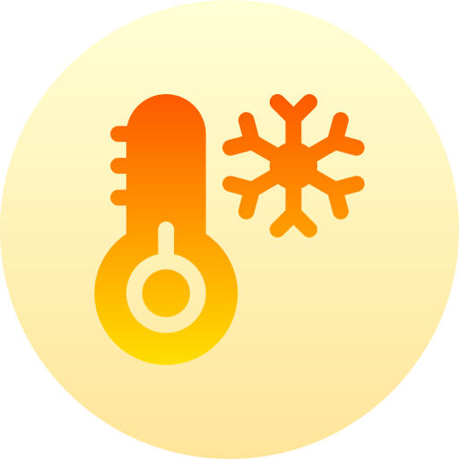 temperatura Basic Gradient Circular icona