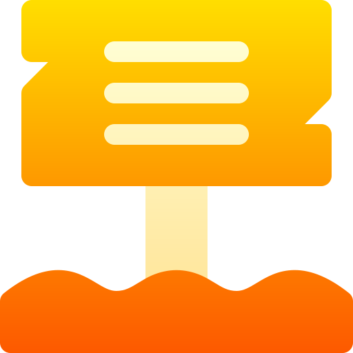 Signpost Basic Gradient Gradient icon