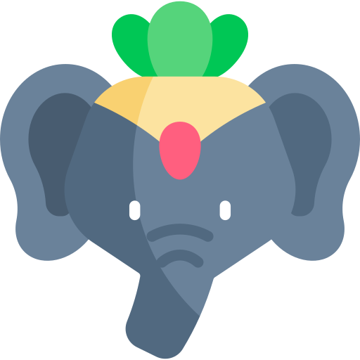 elefante Kawaii Flat icono
