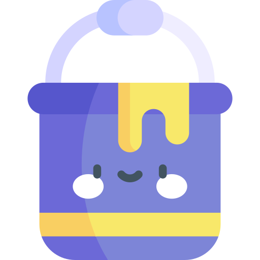 Paint bucket Kawaii Flat icon