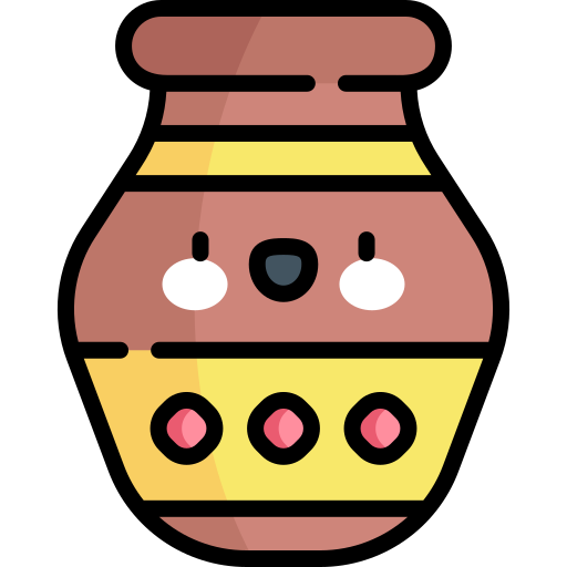 花瓶 Kawaii Lineal color icon