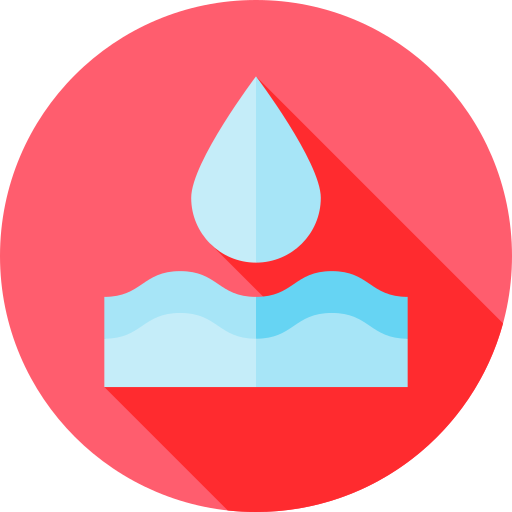 물 Flat Circular Flat icon