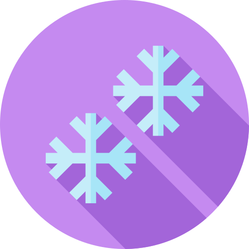 sneeuw Flat Circular Flat icoon
