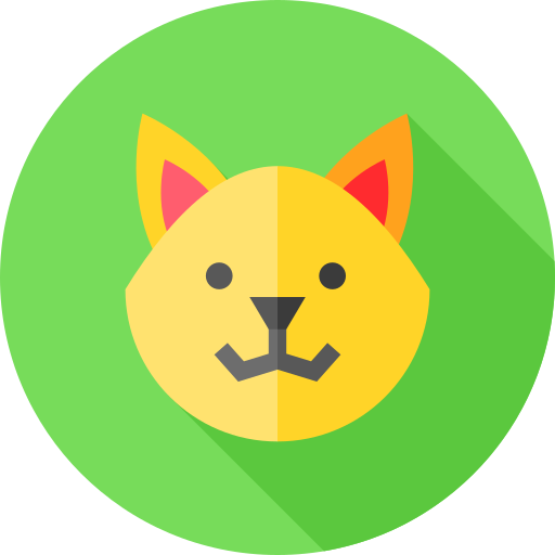 gato Flat Circular Flat icono