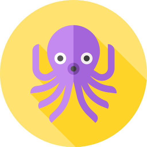 Octopus Flat Circular Flat icon