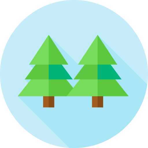 Pines Flat Circular Flat icon