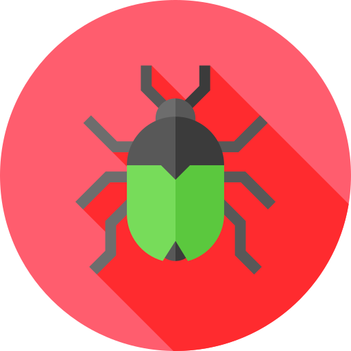escarabajo Flat Circular Flat icono
