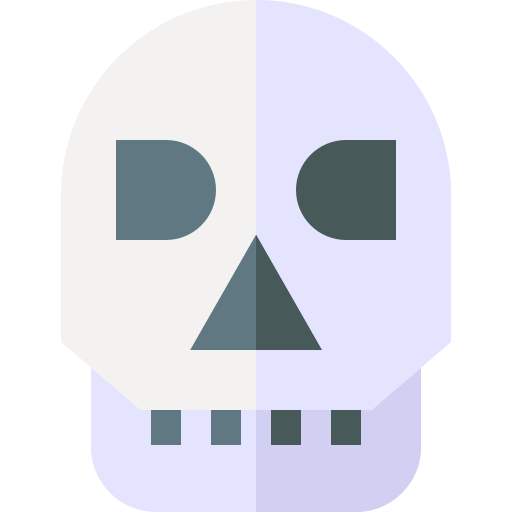 Skull Basic Straight Flat icon